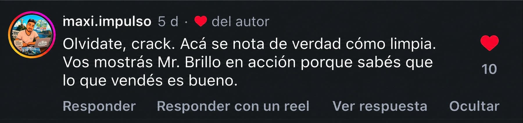 Captura de opinión aportada por la tienda 4 de 13